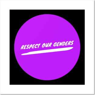 Respect Our Genders - Purple Posters and Art